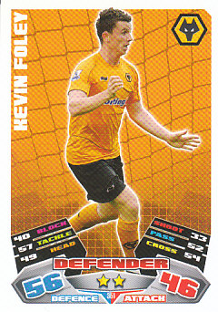 Kevin Foley Wolverhampton Wanderers 2011/12 Topps Match Attax #351